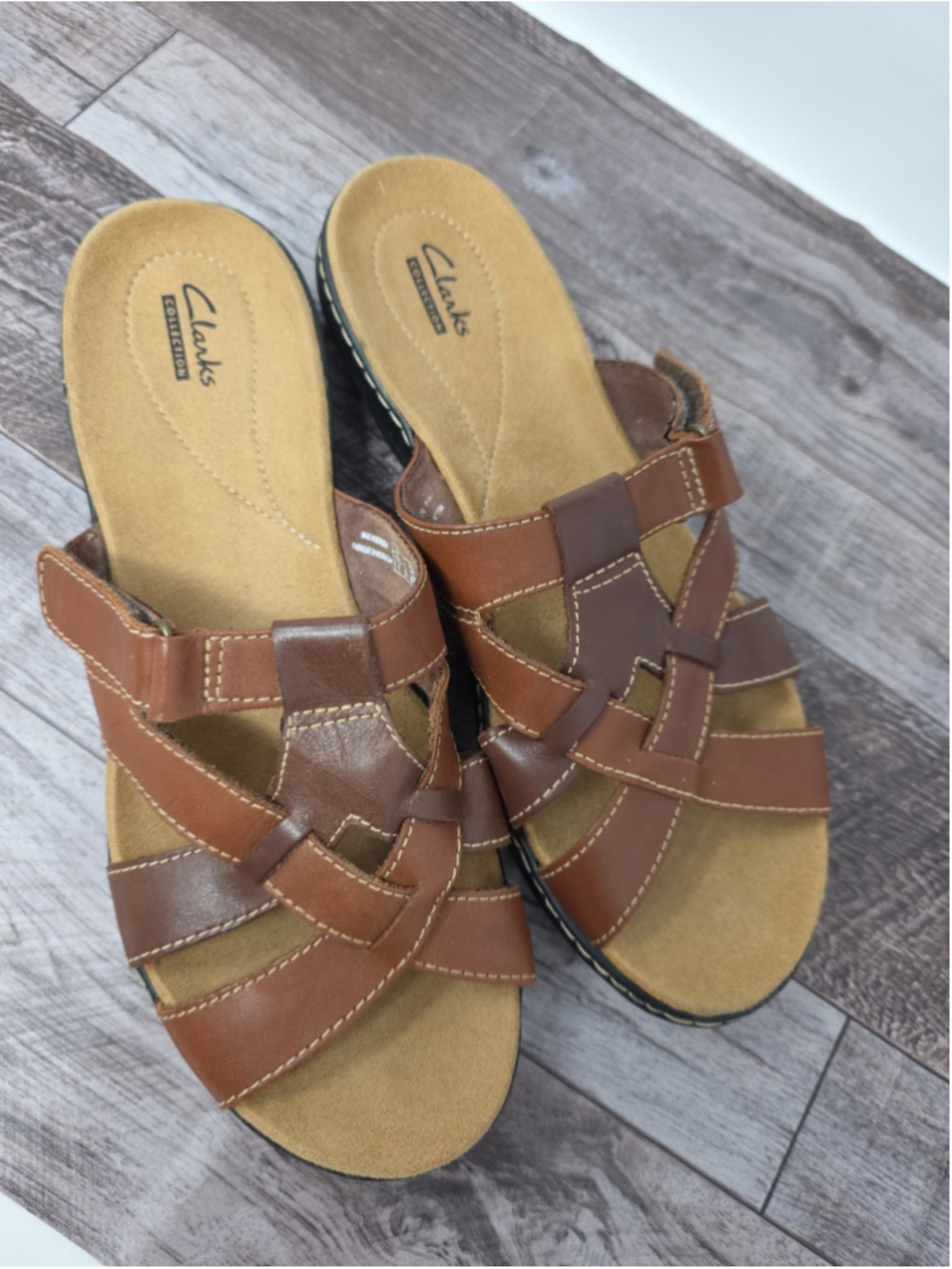Clarks Leisa Bloom Brown Multi 261 07304 Women's Size 10W